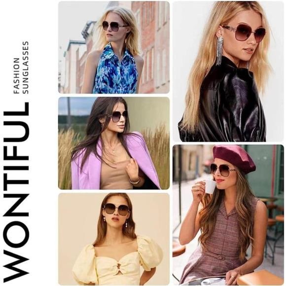 Sunglasses Women's Polarized Sunglasses Metal Frame Fashion Purple - Picture 2 of 6